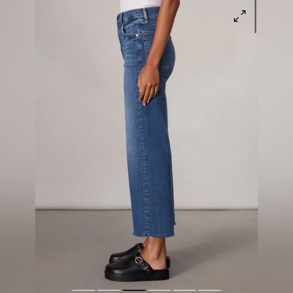 Rag & Bone Epic Andi High Rise Ankle Wide Jeans in Scout Size 28 Cropped Stretch - Picture 8 of 16